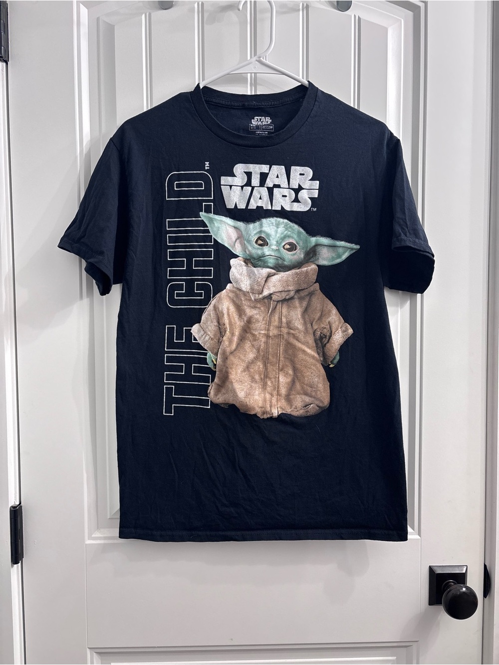 Star Wars Black Tee with Yoda Graphic